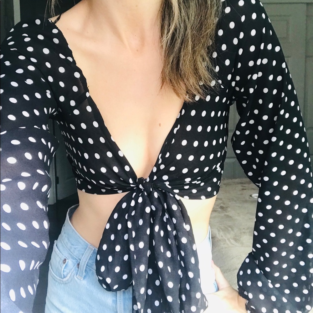 Polka Dot Crop Top ♥︎